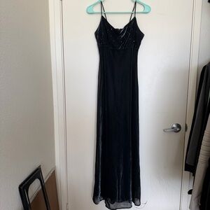 Jump Apparel Shimmer Navy Maxi Prom Gown Slim Dress